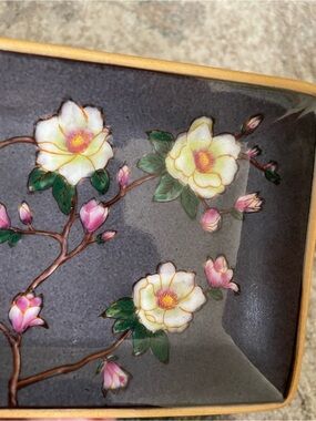 Floral Tray with Yellow and Pink Blooms